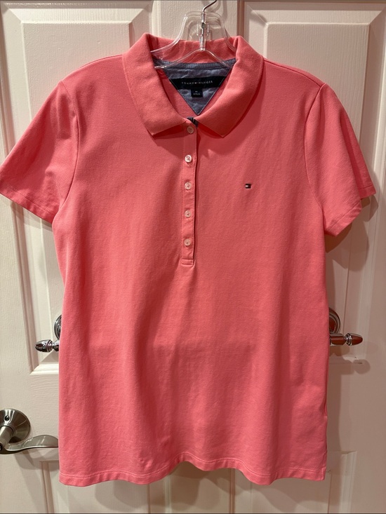 Tommy Hilfiger Tops - Tommy Hilfiger Women’s Peony Short-Sleeve Polo Shirt Size Medium